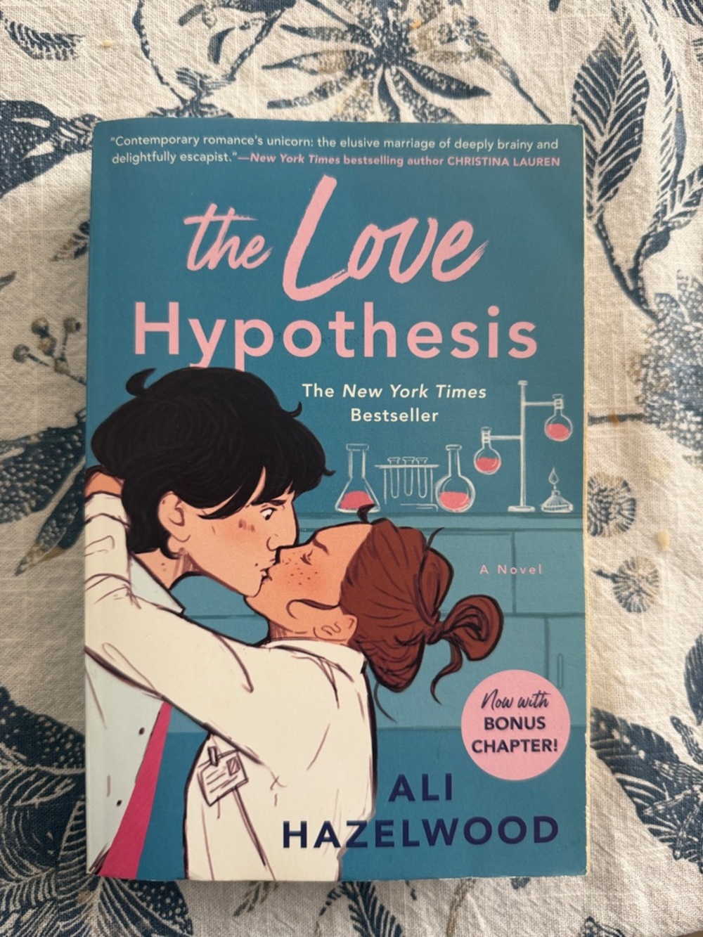 The Love Hypothesis by Ali Hazelwood - Teal & Pink Paperback